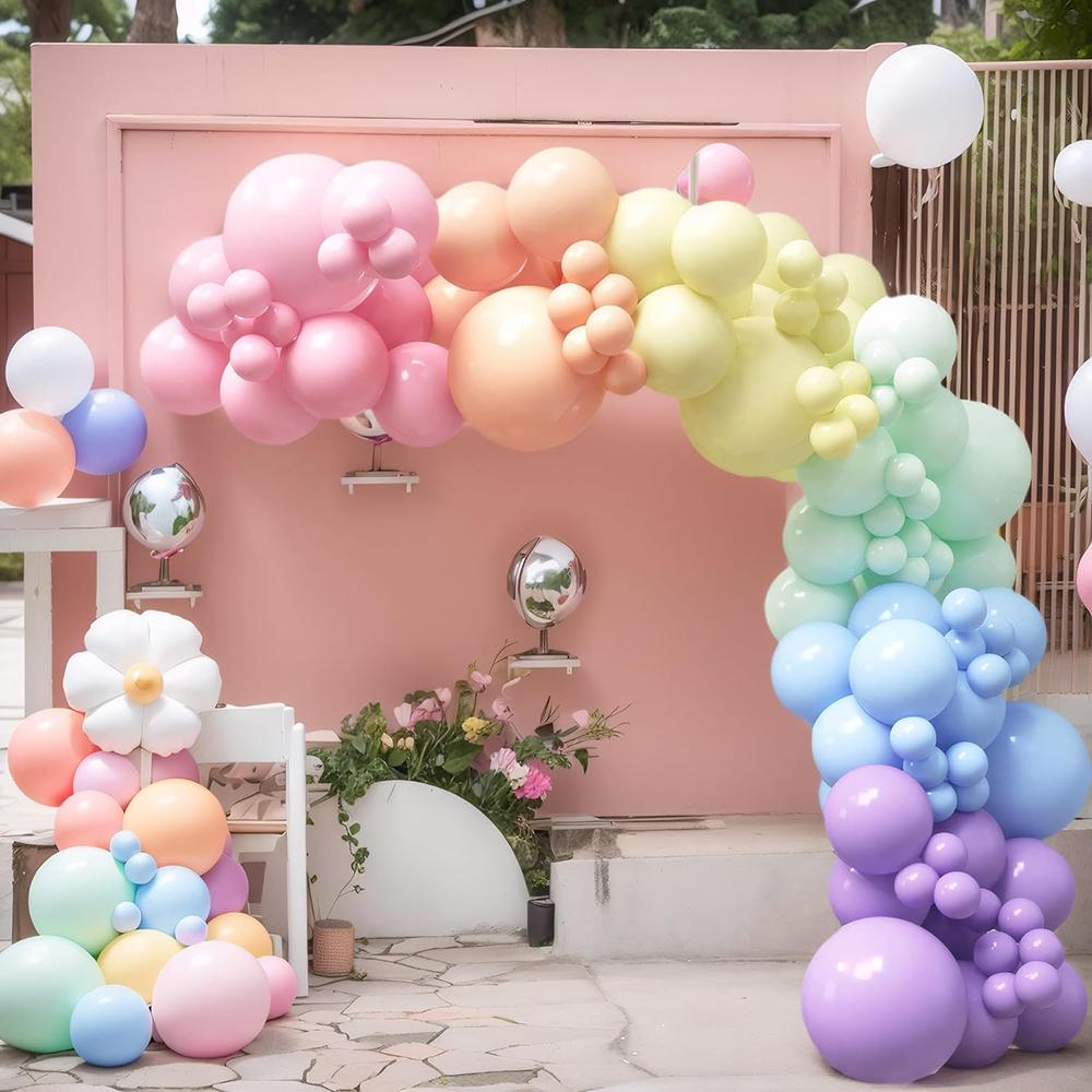 111PCS Pink Colored Balloon Latex Balloon Set Suitable for Birthday Parties, Weddings, Valentine's Day Parties Decoration