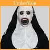 Máscara de Freira de Látex Assustadora Para Festas de Halloween e Eventos de Fantasia Assustadora Para Adultos