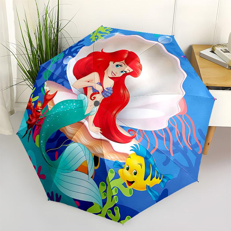

Mermaid Themed Automatic Opening and Closing Umbrella, Brightly Colored 8-rib Portable Umbrella, Suitable for Men and Women, A Perfect Gift for Christ
