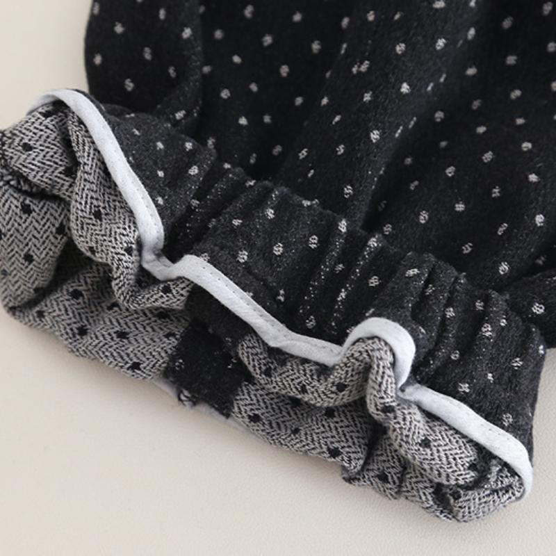 2 st/set Babyflickor Klädset Koreansk Stil Tecknat Tryck Spets Pullover Tröja + Byxor Småbarn Barn Träningsdräkter Barn Kostym