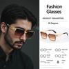 Vintage Sunglasses for Men Geometric Square Hollow Design Classic Trendy Accessories Glasses For Men