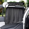 Retractable Front & Rear Car Sunshade Privacy Curtain