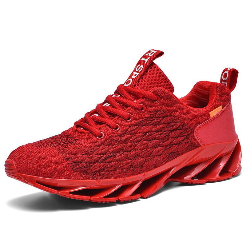 

Large size trendy men s summer casual shoes men s sports shoes Korean version breathable net red running couple shoes 47 красный