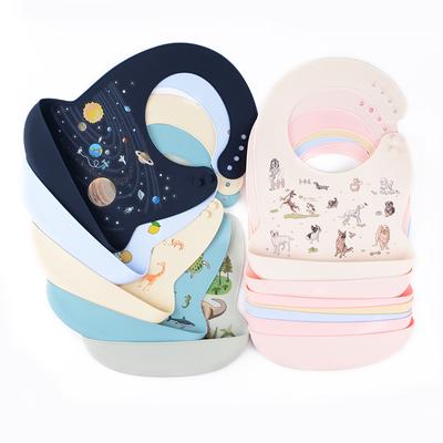 1pc Baby Lätzchen Wasserdicht Silikon Fütterung Baby Speichel Handtuch Cartoon Schürzen Baby Lätzchen Einstellbar Verschiedene Arten von Lätzchen