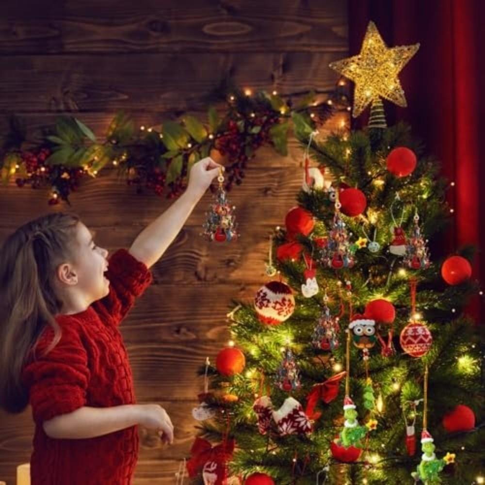 Music Theme Party Guitar Ornaments Acrylic Xmas Tree Ornament  Home Decoration