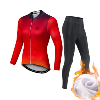 Winter Fleece Reiten Fahrrad Trikots Radfahren Kleidung Set Warm Halten Frauen Langarm Fahrrad Kleidung Anzug