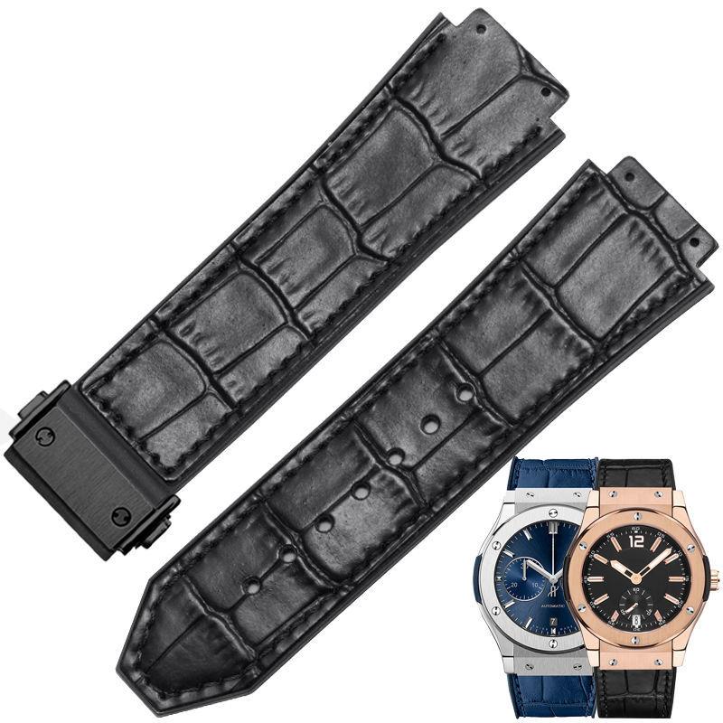 

Ремінець для HUBLOT BIG BANG 25*19мм Натуральна шкіра Водонепроникний Чоловічий Ремінець для годинника Ланцюжок Годинниковий Гумовий Браслет Наручний браслет 25-19mm