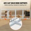 Free Standing Dog Gate 32x96.5 Inch Freestanding Pet Gate Foldable White