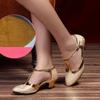 Letnie Nowe Buty do Tańca Nowoczesnego Damskie Eleganckie Panie Zamknięty Nosek Buty do Tanga Standardowy Walc Tańce Towarzyskie Obcas Wewnętrzna Zamszowa Podeszwa
