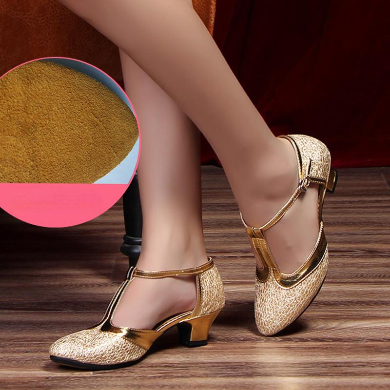 Letnie Nowe Buty do Tańca Nowoczesnego Damskie Eleganckie Panie Zamknięty Nosek Buty do Tanga Standardowy Walc Tańce Towarzyskie Obcas Wewnętrzna Zamszowa Podeszwa
