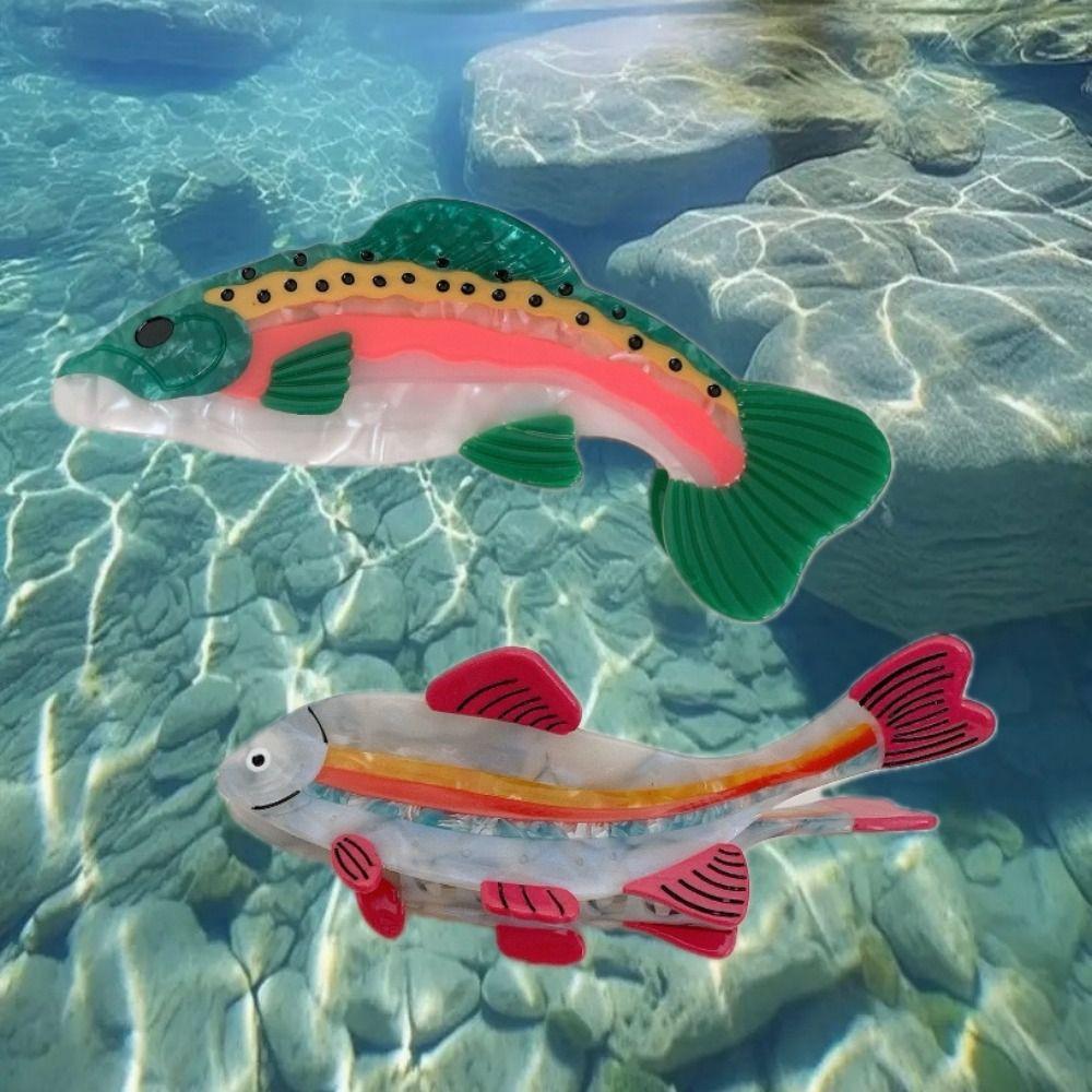 Cute Small Fish Hair Claw Creative Geometry Shark Clip Personalized Ocean Animal Hair Clip  Female