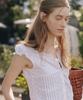DEPOUND Flower Lace Shirring Blouse [White]