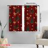 2pcs,2D plane printing Curtain Fabric Adorable Santa Hat & Scarf Versatile Fabric (without rod) Versatile All Perfect for
