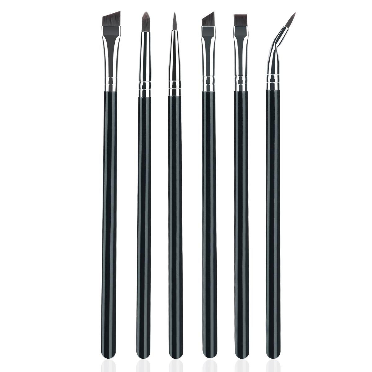 6/8Pc Angled Eyeliner Brush Ultra Thin Eyeliner Brushes Eyebrow Concealer Brush Eye Brow Brushes Eyebrow Angled Brushs for Women