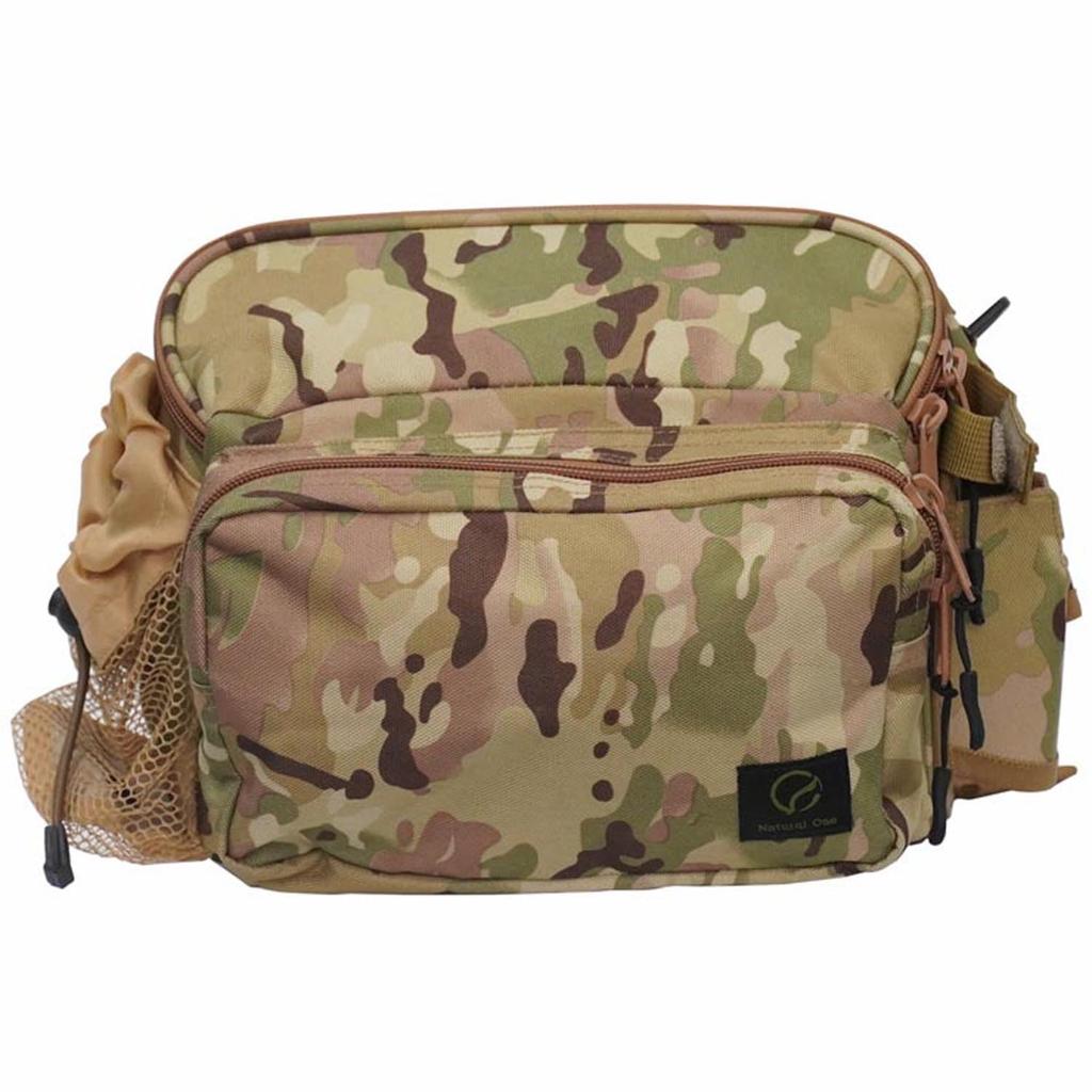 X'SELL Natural One Fishing Waist Bag, Available In 5 Colors (Black, Black Camo, Gray Camo, Multicam, and Green Camo). This Multi-functional,