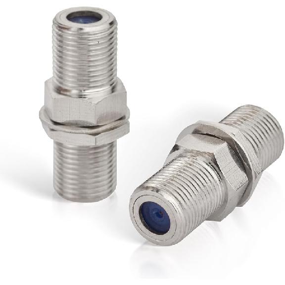 Wlaniot F Type Splitter 3 Way F-Type Female To 2 Female Coaxial Connector Adapter T-Shape for TV Video VCR Antenna TV Cable Satellite Tuner Antenna