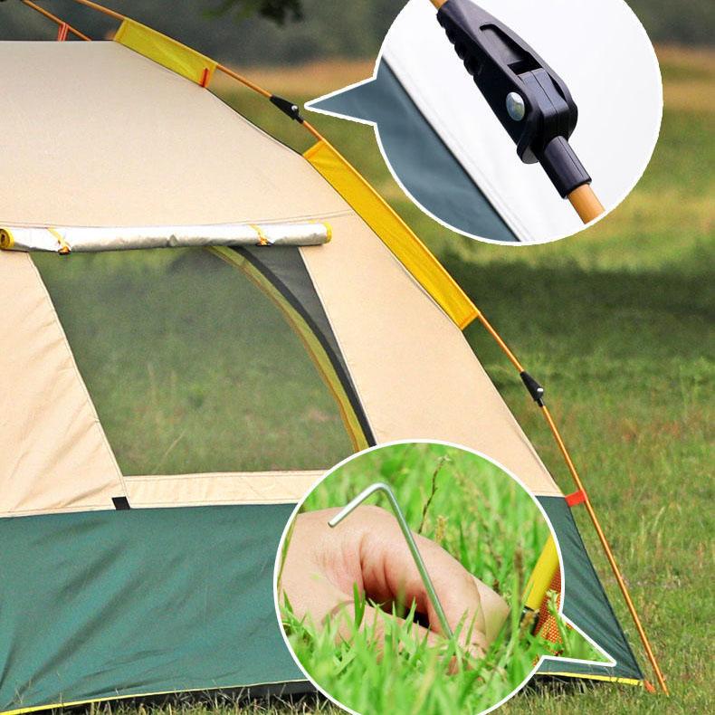 3-4 Person Outdoor Rainproof Tent Ultralight Waterproof Windproof Anti UV Backpacking Hiking Family Folding Camping Shelter