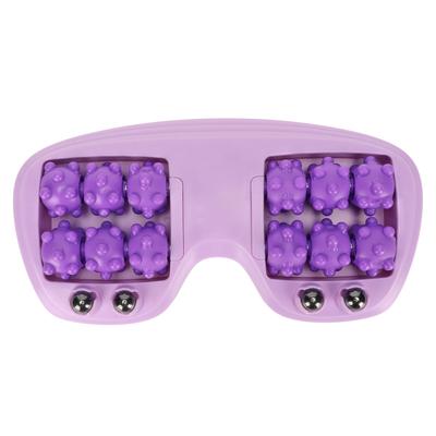 Doppelter Fußmassage-Roller PP Magnetische Perle Fördert die Durchblutung Massagegerät für Zuhause Lila