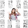 New Black and White Sheng Classic Series Tattoo Stickers Can Be Waterproof Party Gift Funny Face Stickers