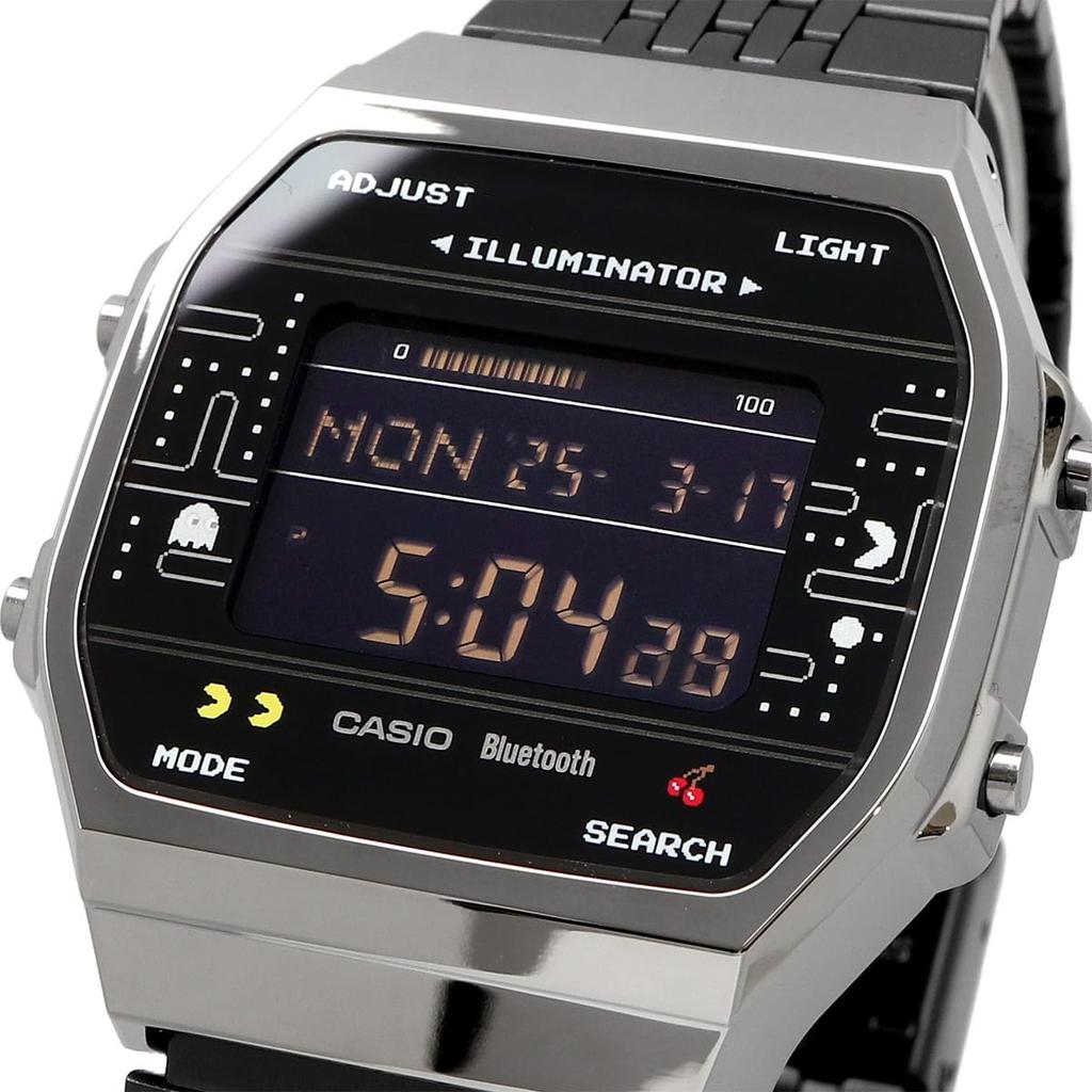 Casio PAC-MAN Collaboration Digital Watch with Bluetooth and Step Tracker ABL-100WEPC-1B (Parallel Import)