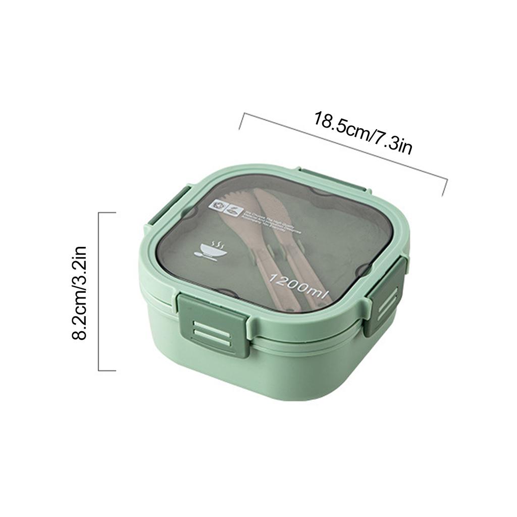 Portable Children Lunch Box Large Capacity Microwaveable Bento Box with Dip Box Food Storage Container