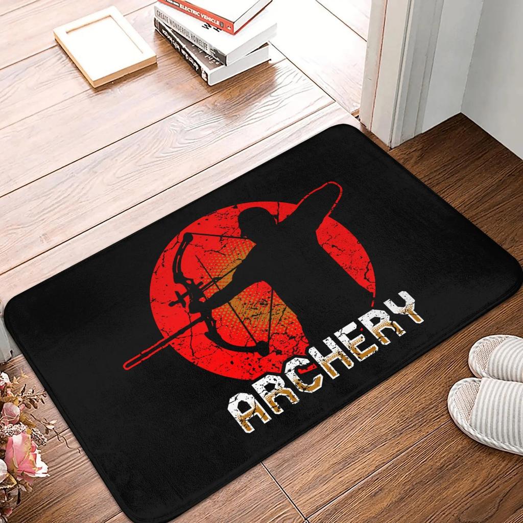 Sports ThemedCarpet Mat Dart Board Archery Flame Printing Anti Slip Carpet Home DecorationIndoor Game Room Living Room Floor Mat