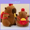 Creative Capybara Plush Toy Hat Fries Backpack Stretchable Poseable Kids Gift