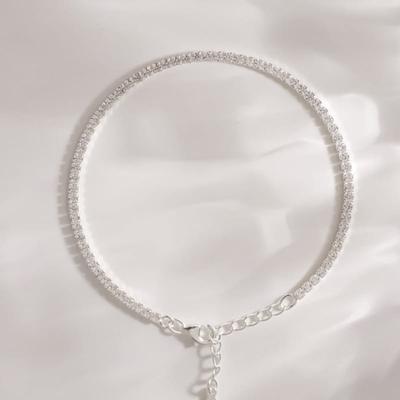 JEWNEL Silver925 Cubic Classic Tennis Daily Point Silver Bracelet