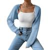European & American Double Sleeve Off-the-Shoulder V-Neck Knit Scarf for Women