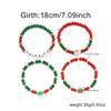 4Pcs/set Merry Christmas Tree Snowflake Bell Elk Colorful Crystal Beads Bracelet for Women Stacking Bracelets Party Jewelry Gift