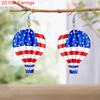 Independence Day Earring HAPPY 4TH OF JULY Love Balloon Dwarf Acrylic Earrings Drop Festival Celebration Earrings Patriot Earrings Women Fashion Gift