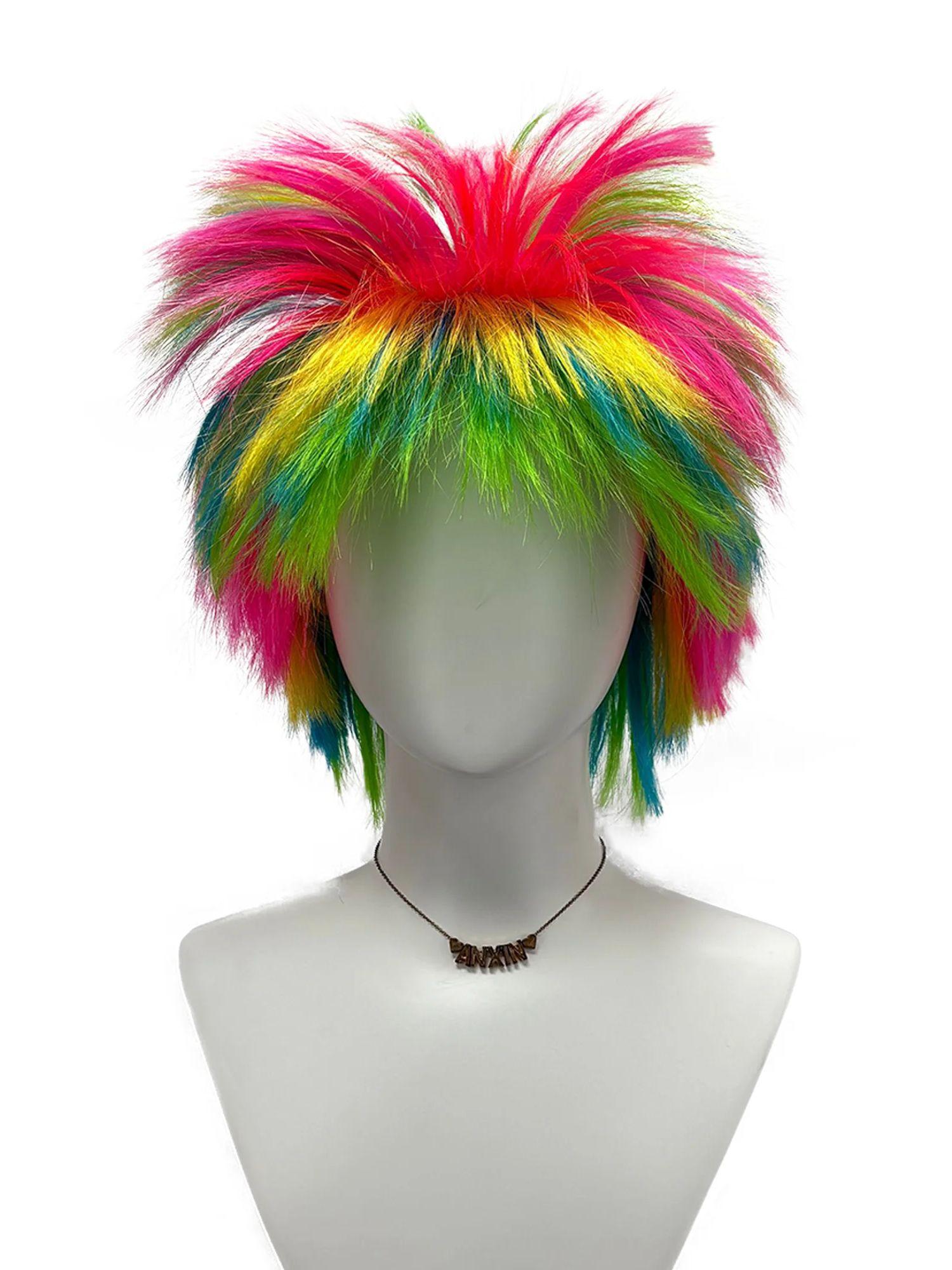 

Креативный красочный парик для переодевания, взрывная голова, стиль, вдохновленный ежом, парики для моделирования головы для костюмированной вечеринки, Хэллоуина, косплея, подарки