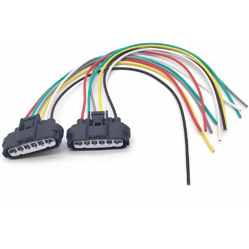 

2 шт. Автомобильный разъем жгута проводов DJ7045A-3.5-21, Шестижильный шестиконтактный разъем жгута дроссельной заслонки, Заменяет OEM номер детали #90980-11858, Неразрушающий