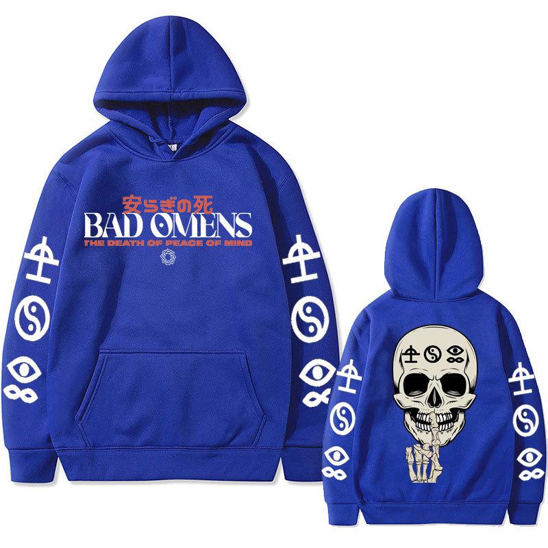 Bad Omens Band Song Like A Vliiain Double Sided Print Hoodie Sweatshirts Women Casual Streetwear Pullovers Sudaderas