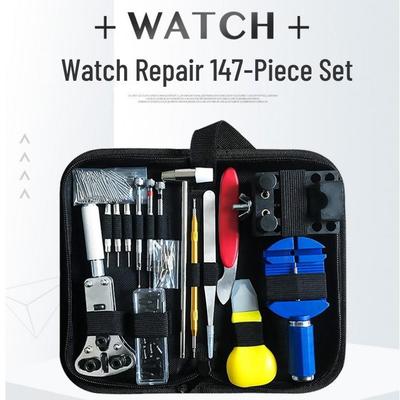 147-Piece Watch Repair Tool Set - Complete Home Repair Kit with Tool Bag