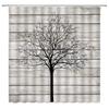 Forest Moon Shower Curtain for Bathroom Dark Black Nature Gothic Tree Scenery Foggy Woodland Bath Curtain Bathroom Decor,Hooks