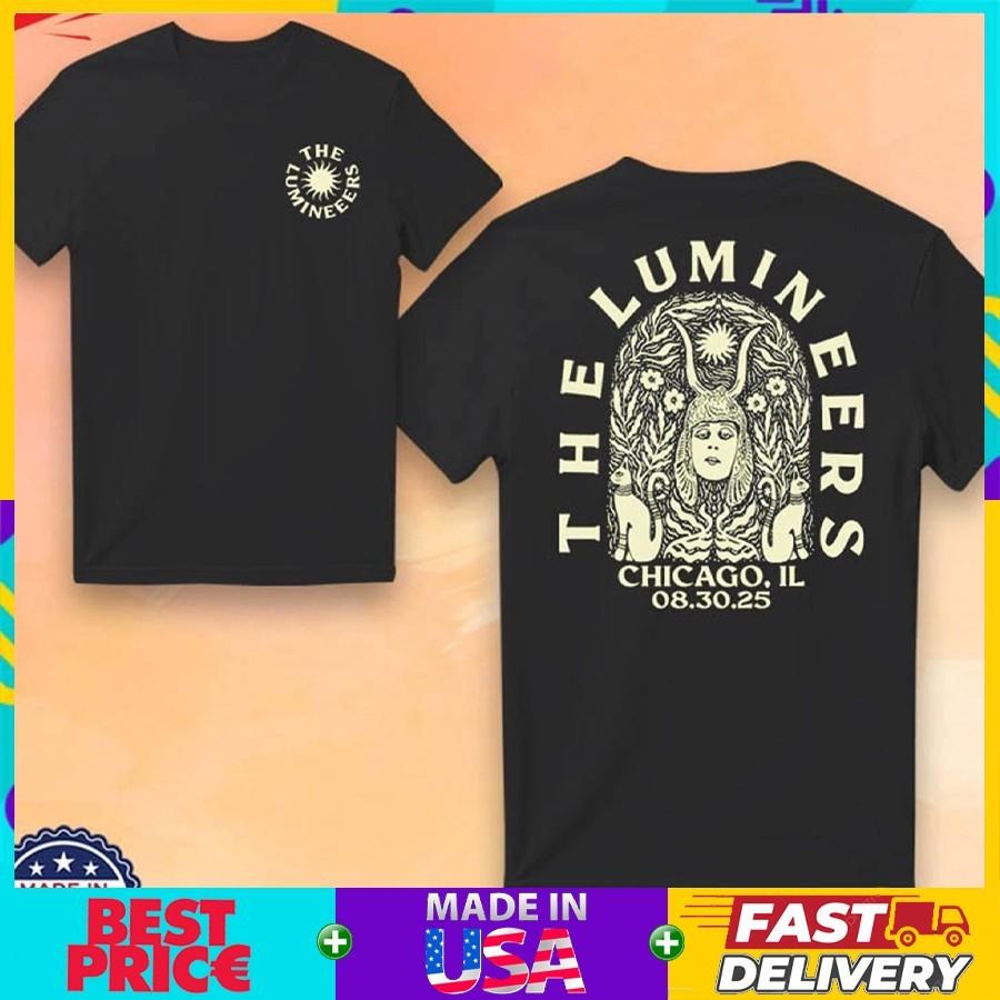 !!! The Lumineers At SField In Chicago, IL On Aug 30 2025 T Shirt Cotton Unisex T-Shirt XXL