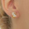 Designer Jewelry_Daily Square Ceramic earring(White)