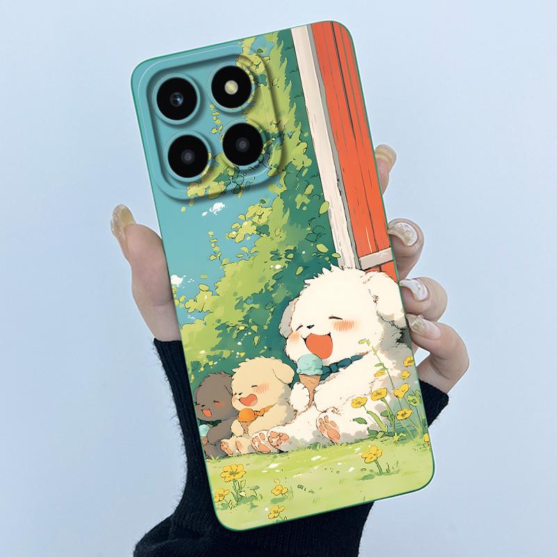 For Honor X6a X6b X6c X6 X6s Case Simplicity flower Soft Silicone Cover For HonorX6a X 6B X6 b Shell Lens Protective Phone Funda