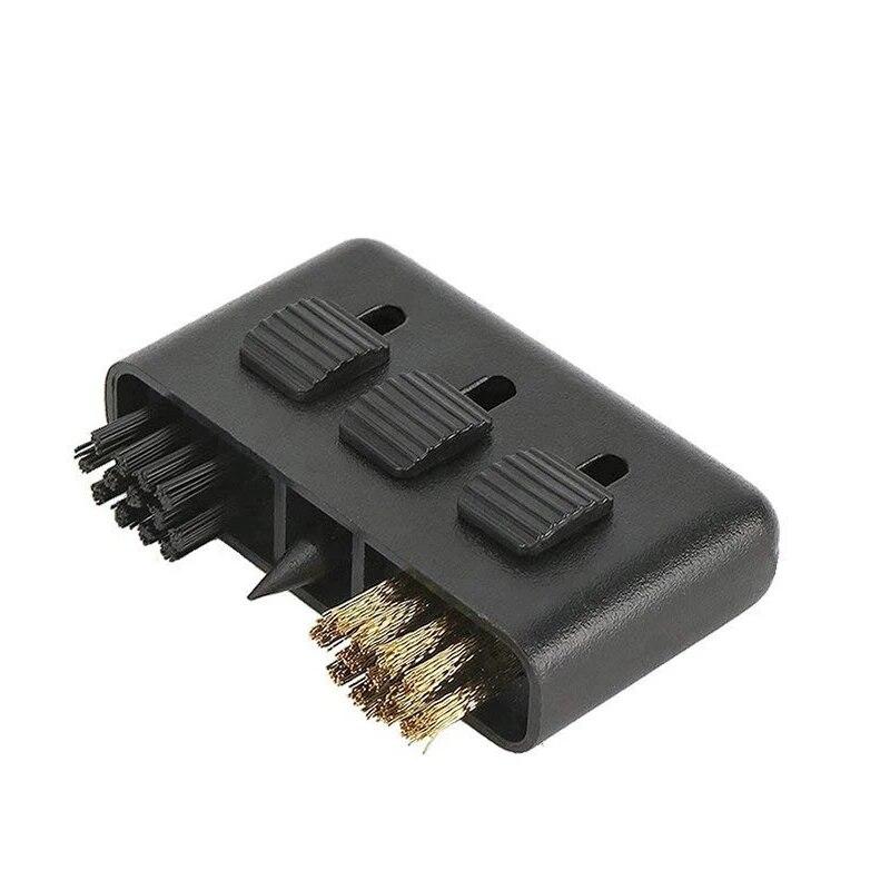 

Щетка для чистки гольфа с медным ворсом, три в одном, щетка для клюшек, щетка с шаровой головкой, щетка с тремя отверстиями, медная щетка, принадлежности для гольфа чёрный