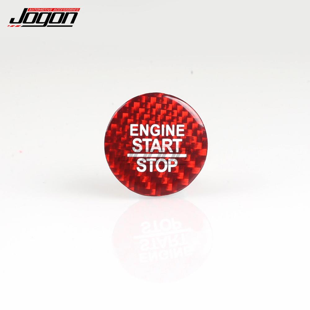 For Dodge Challenger SRT 2015- Carbon Fiber Car Engine Start Stop Button Switch Sequ Sticker Trim