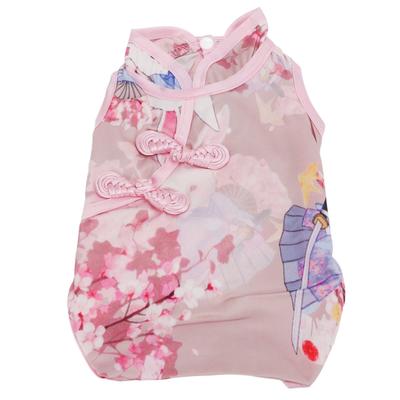 Kleines Haustier Cheongsam Kleid Klassischer kleiner Haustier Rock im chinesischen Stil für Kaninchen Chinchillas Welpen XS