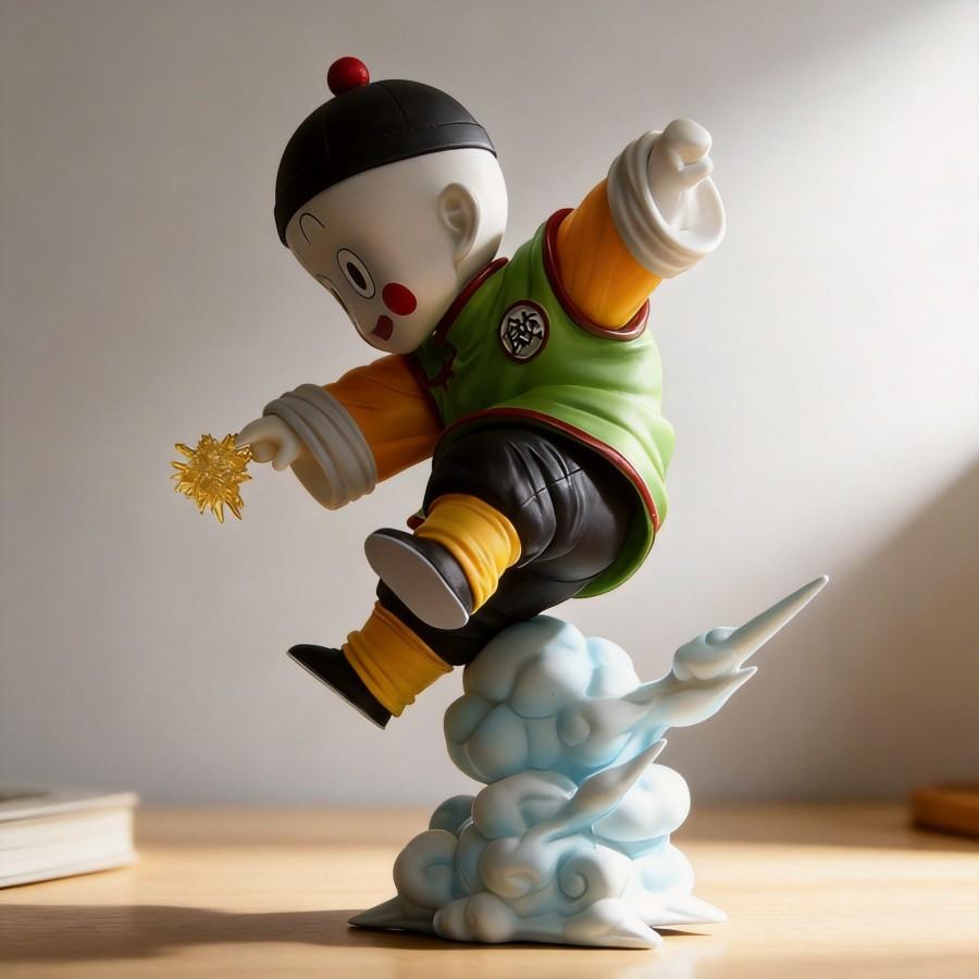 Dragon Ball Z Chiaotzu Figure - 17cm Anime Peripheral Model Desktop Ornament 2D Doll Statue Collection Toy Gift