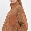 Women's Fleece Jacket Long Sleeve Zip Up Sherpa Coats Fall Winter Loose Fit Fuzzy Outerwear with Pockets