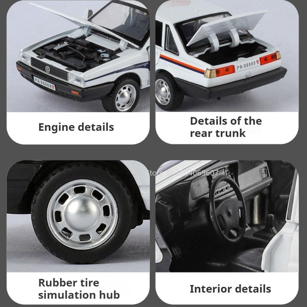 Scale 1:32 Santana Divo Police Car Model Toy Music Light Public Security 110 Supercar Doors Opened Alloy Diecast Models Boy Gift