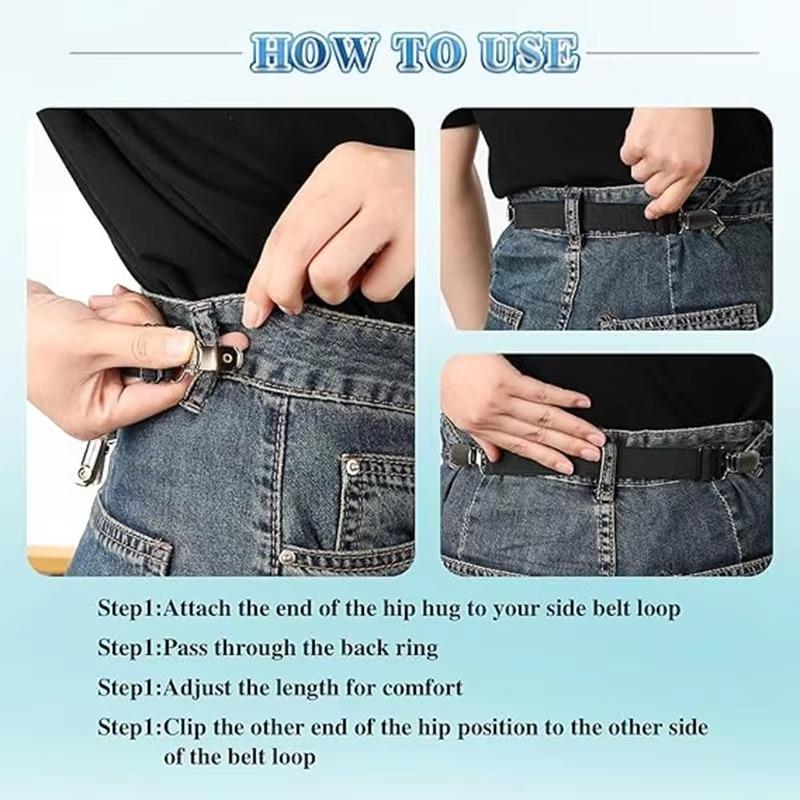 Adjustable Waist Cinch Clips Waist Tightener Elastic Belt Clip For Sewing Jeans Pants Dresses