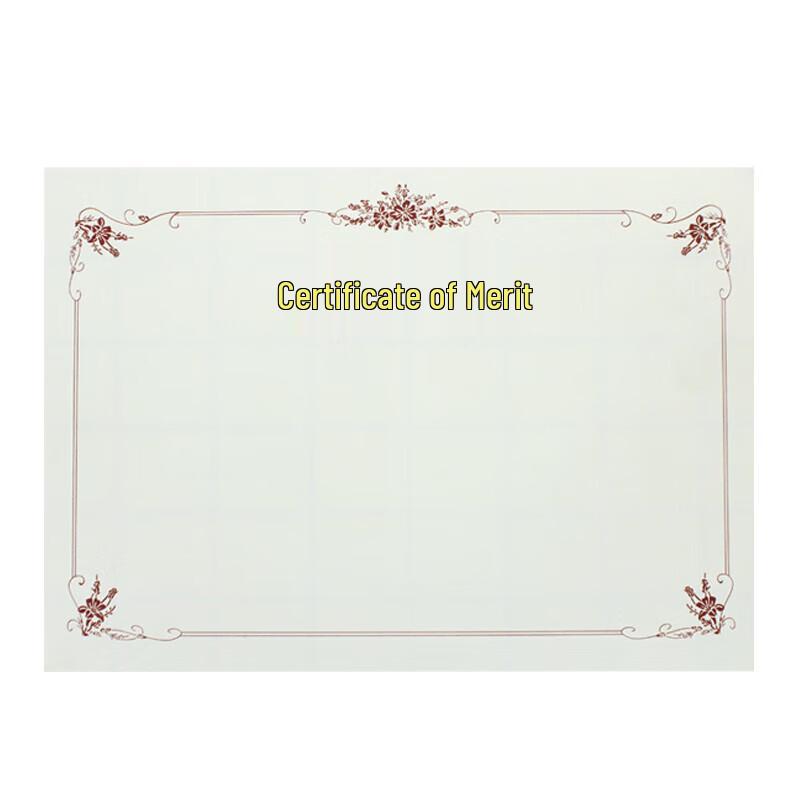 COUVEZI 12K Blank Award Certificate Inserts