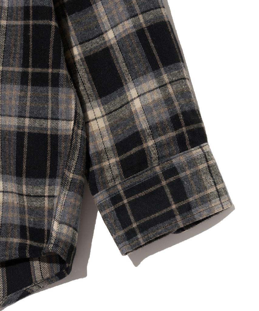 STANDARDERROR 87-Stan081 One-Pocket Vintage Oversized Long Sleeve Check Shirt