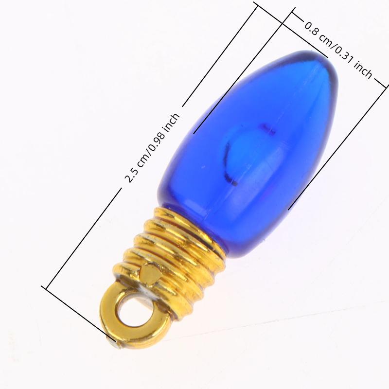 10 Pcs Plastic Colorful Mini Bulb For Making Christmas Party Decor Diy Hanging Lamp Materials