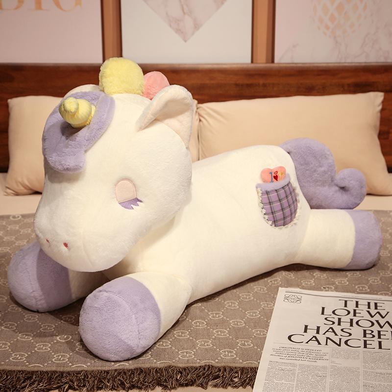 

Non-Toxic 40-100Cm Kawaii Lying Unicorn Plush Toy Soft Stuffed Unicorn Soft Dolls Animal Horse Toys Pillow Birthday Gifts 60cm